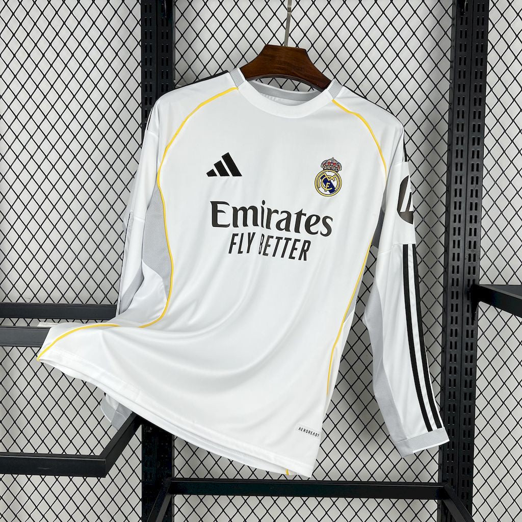 2025/26 Real Madrid long sleeve Home Jersey