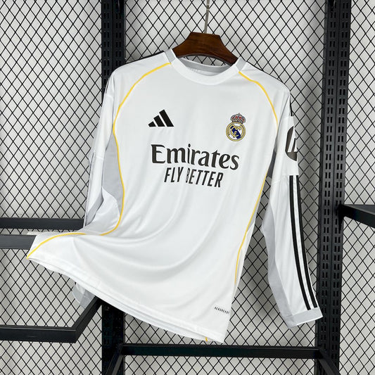 2025/26 Real Madrid long sleeve Home Jersey