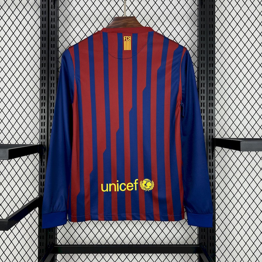 Barcelona 2011/12 Home Long
Sleeves Retro Jersey