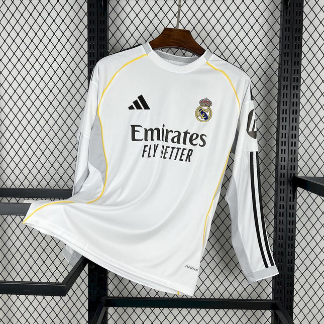 2025/26 Real Madrid long sleeve Home Jersey
