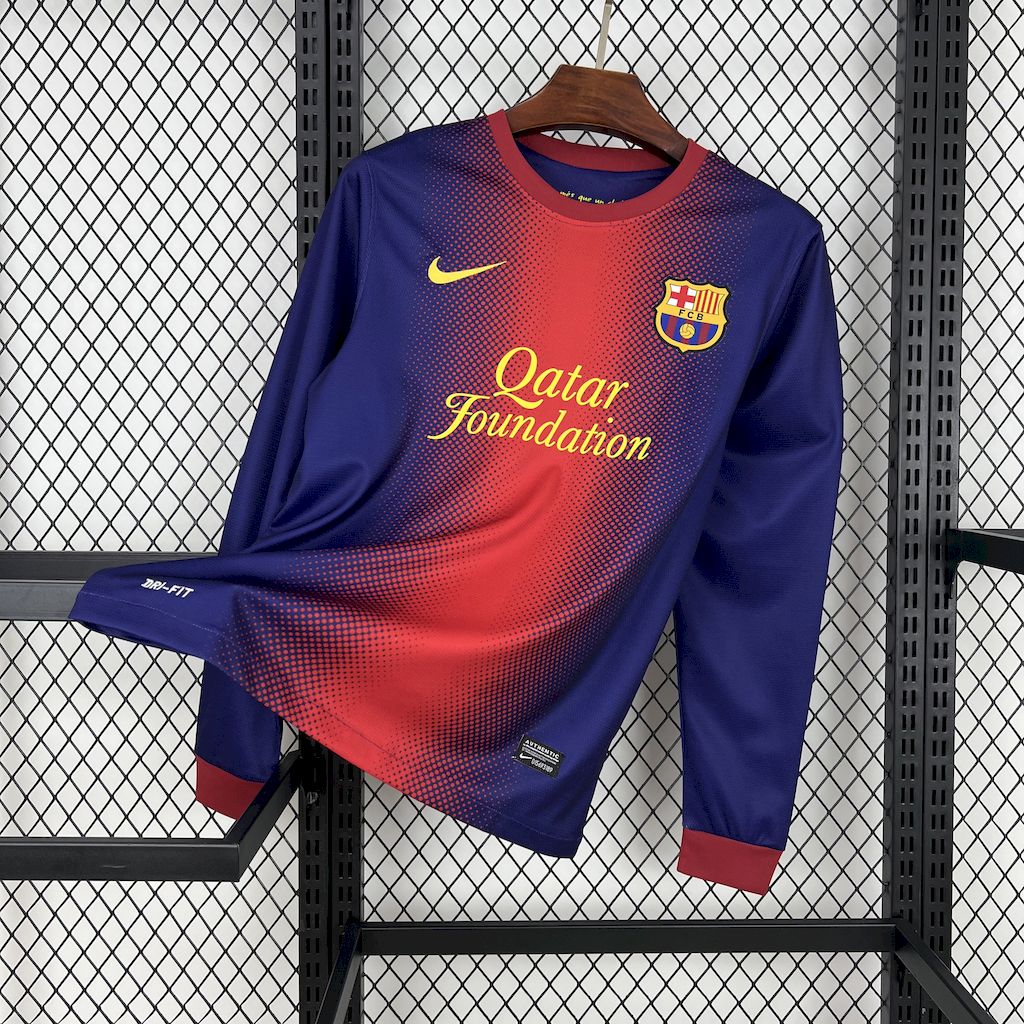 Barcelona 2012/13 Home Long
Sleeves Retro Jersey