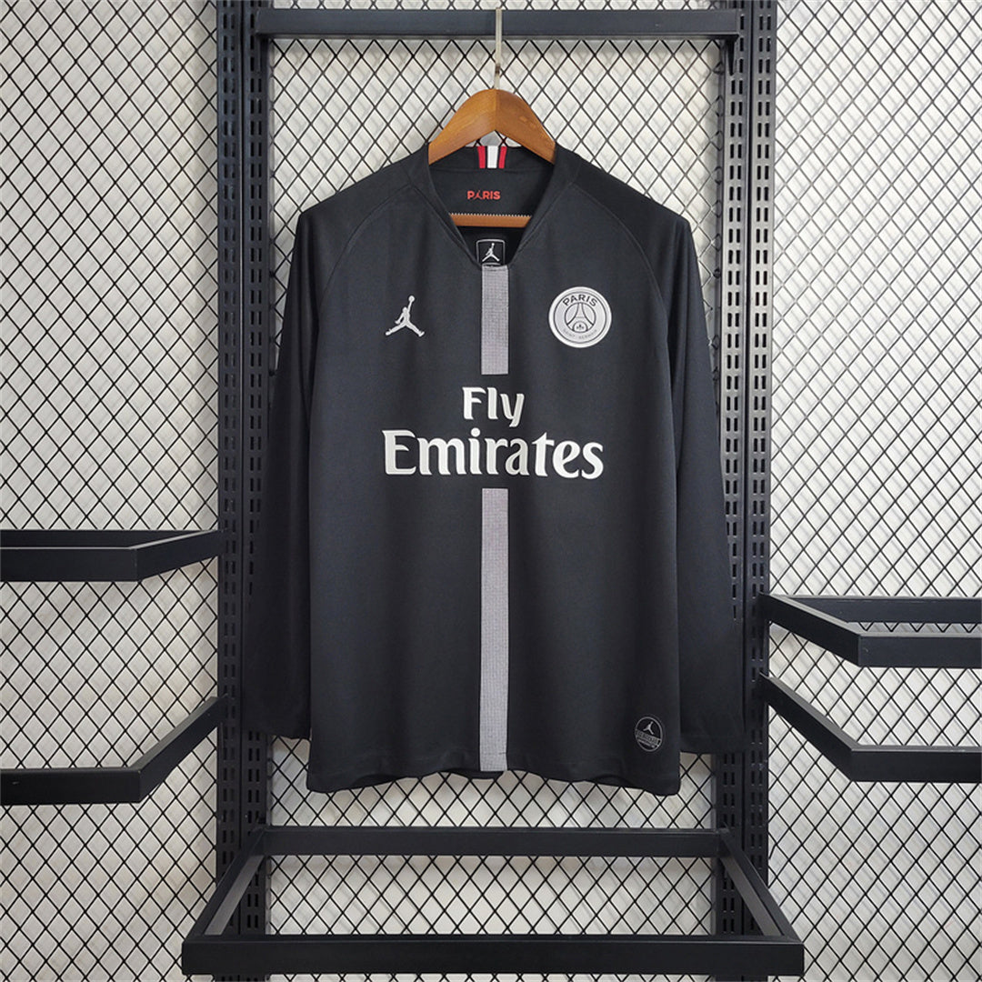 PSG 2018-19 Black Champions
League Long sleeve Retro Jersey